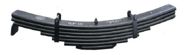 Material 60Si2Mn El montaje trasero de la parte trasera de las hojas de muelles para el componente de suspensión del remolque longitud recta 1140 mm